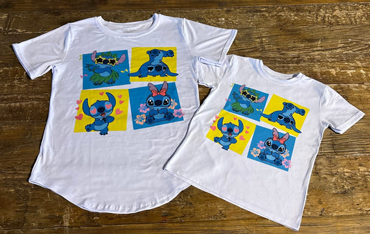 Lilo Stitch cartoon character Fashion Woman T-shirt - Revolucion Boutique and More