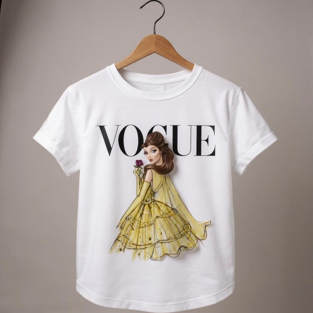Vogue Princesa Belle Disney Princess Woman T-shirt