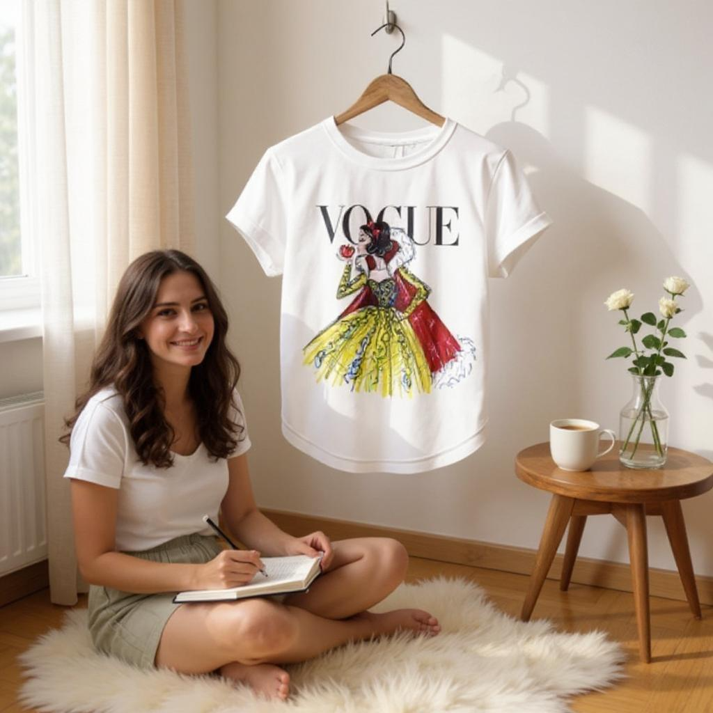 Vogue Princesa Snow White Disney Princess Woman T-shirt