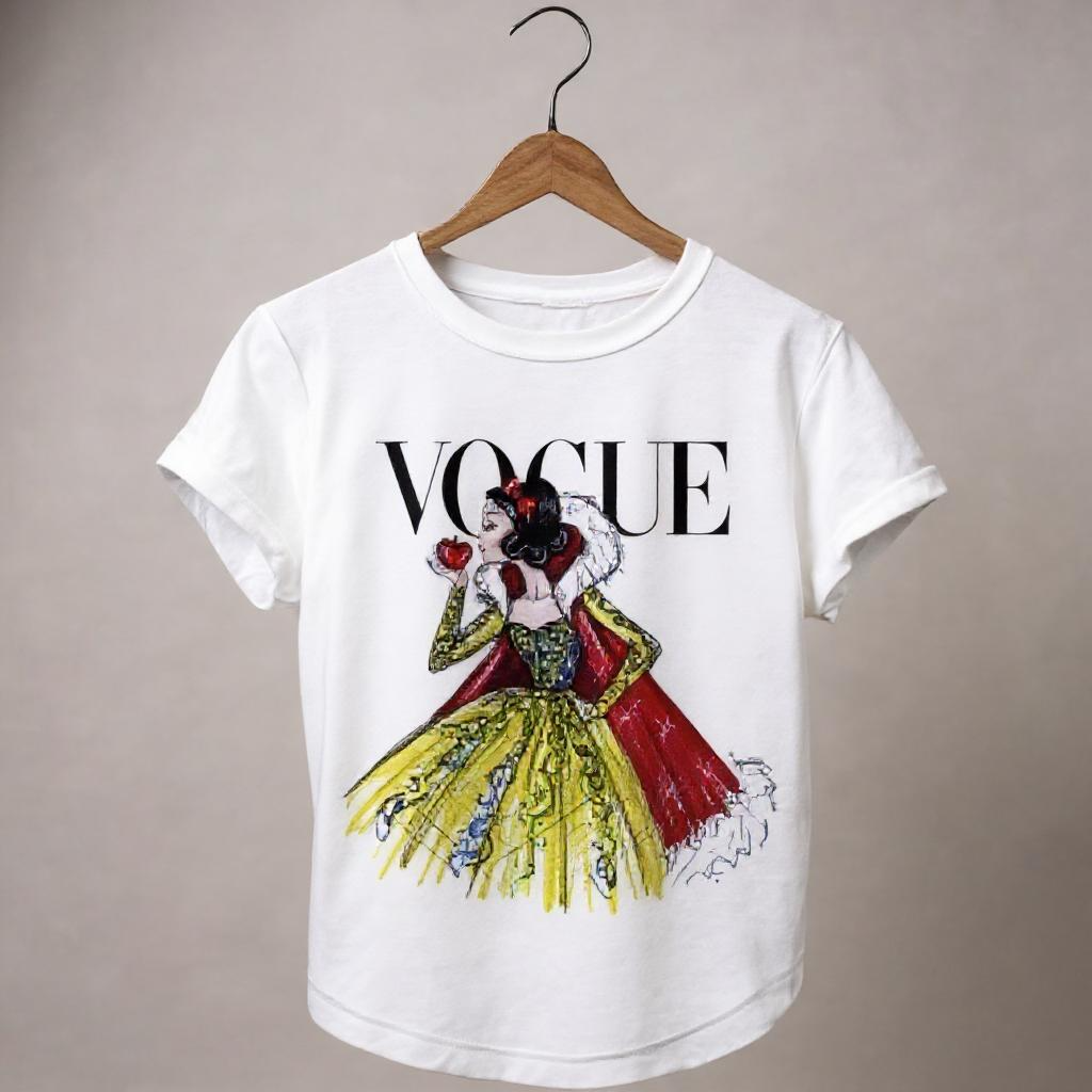 Vogue Princesa Snow White Disney Princess Woman T-shirt