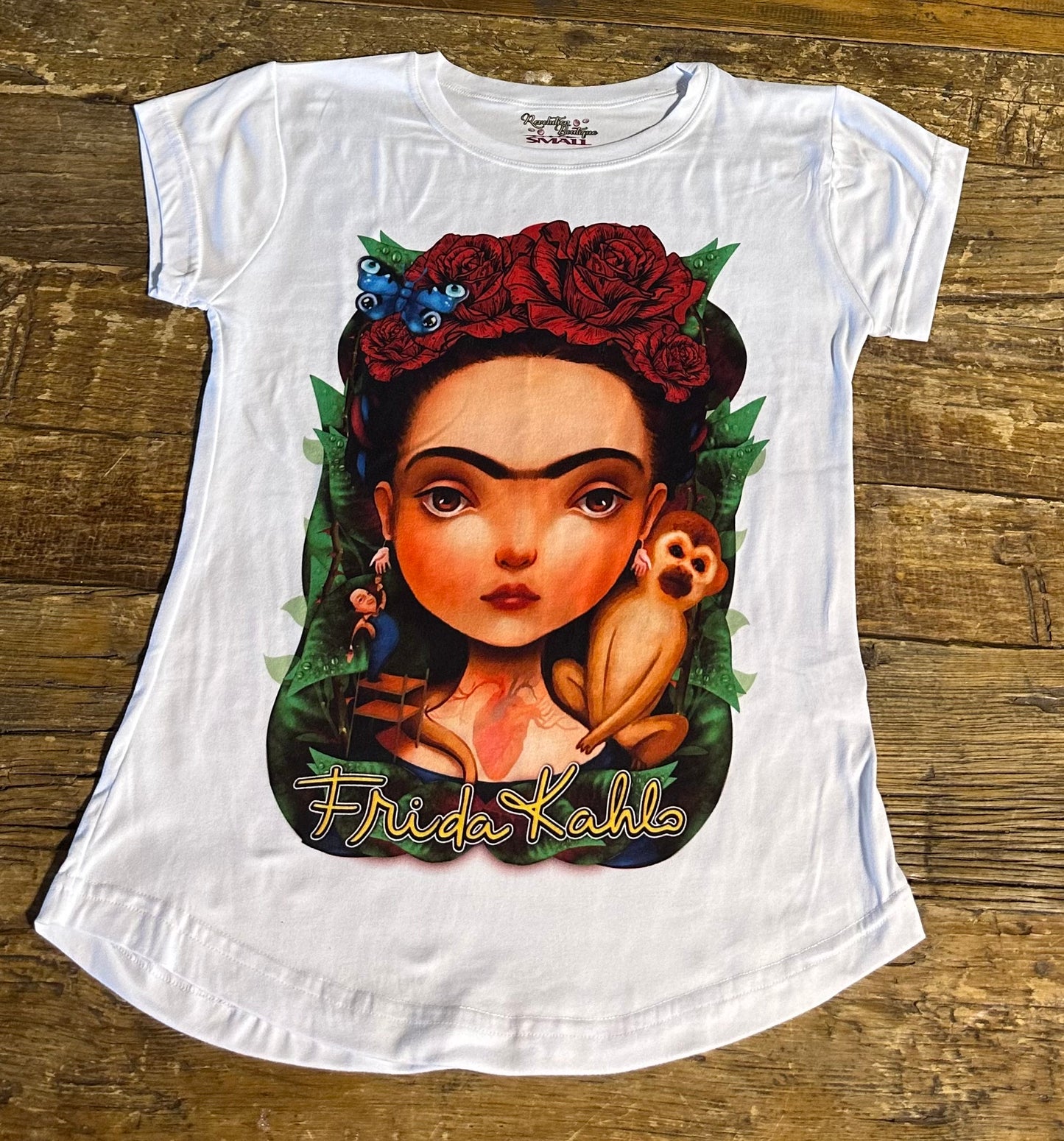 Frida Kahlo Fashion changuito Tee Woman white