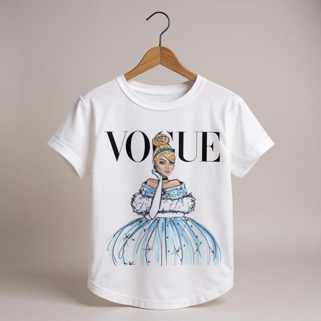Vogue Princesa Cinderella Disney Princess Woman T-shirt
