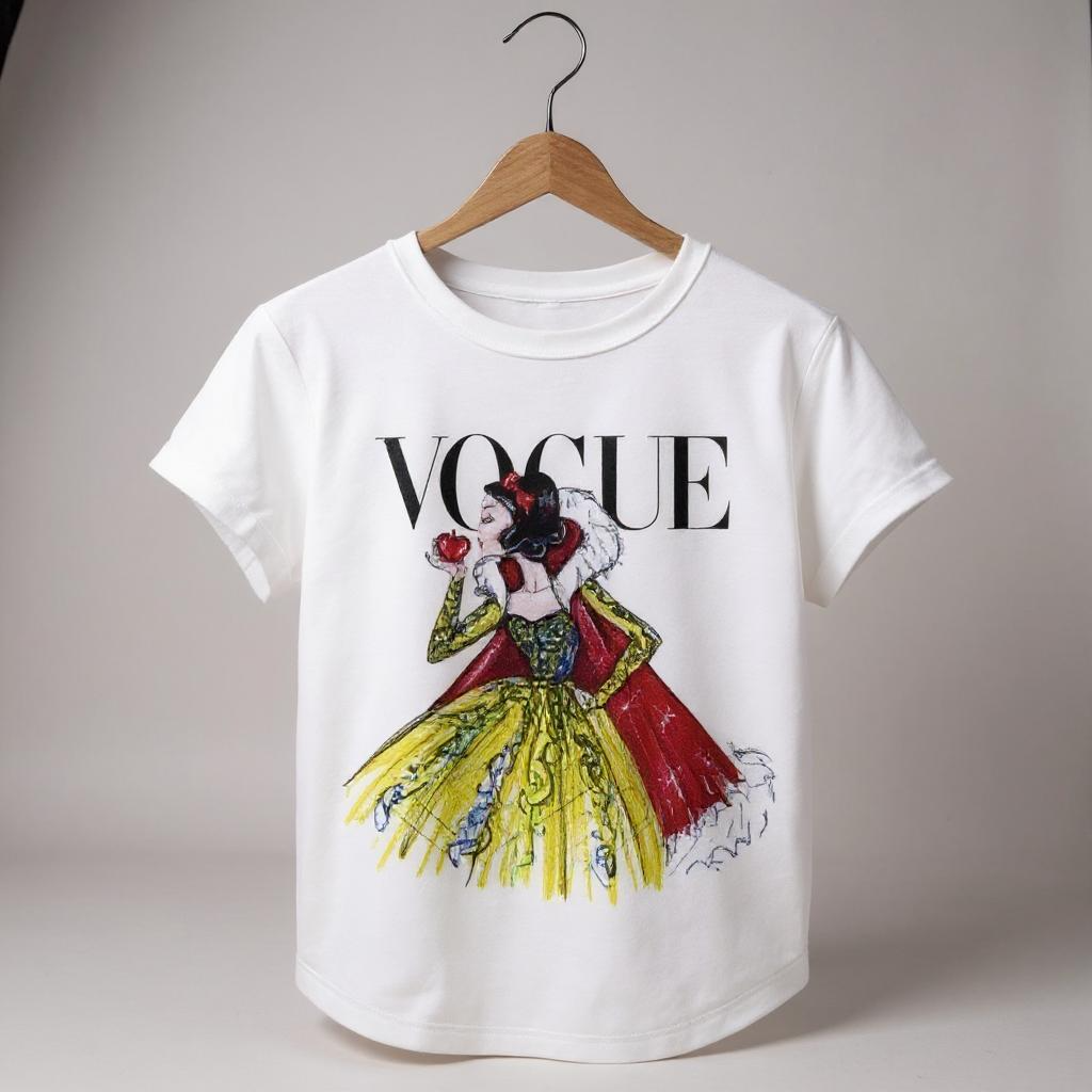 Vogue Princesa Snow White Disney Princess Woman T-shirt