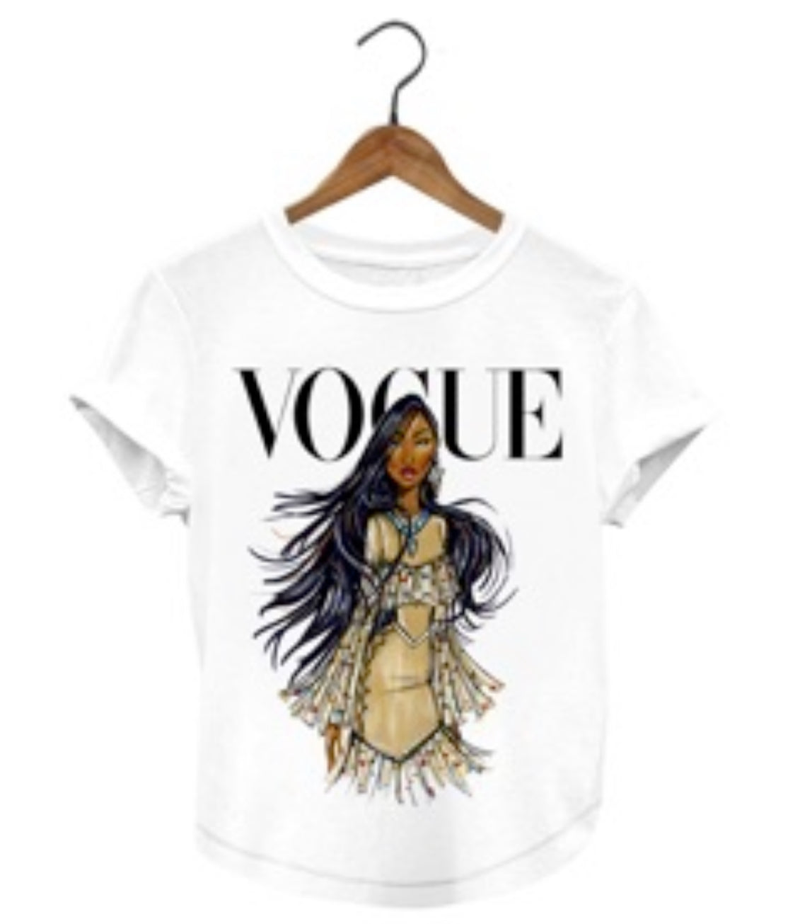 Vogue Princesa Pocahontas Disney Princess Woman T-shirt - Revolucion Boutique and More