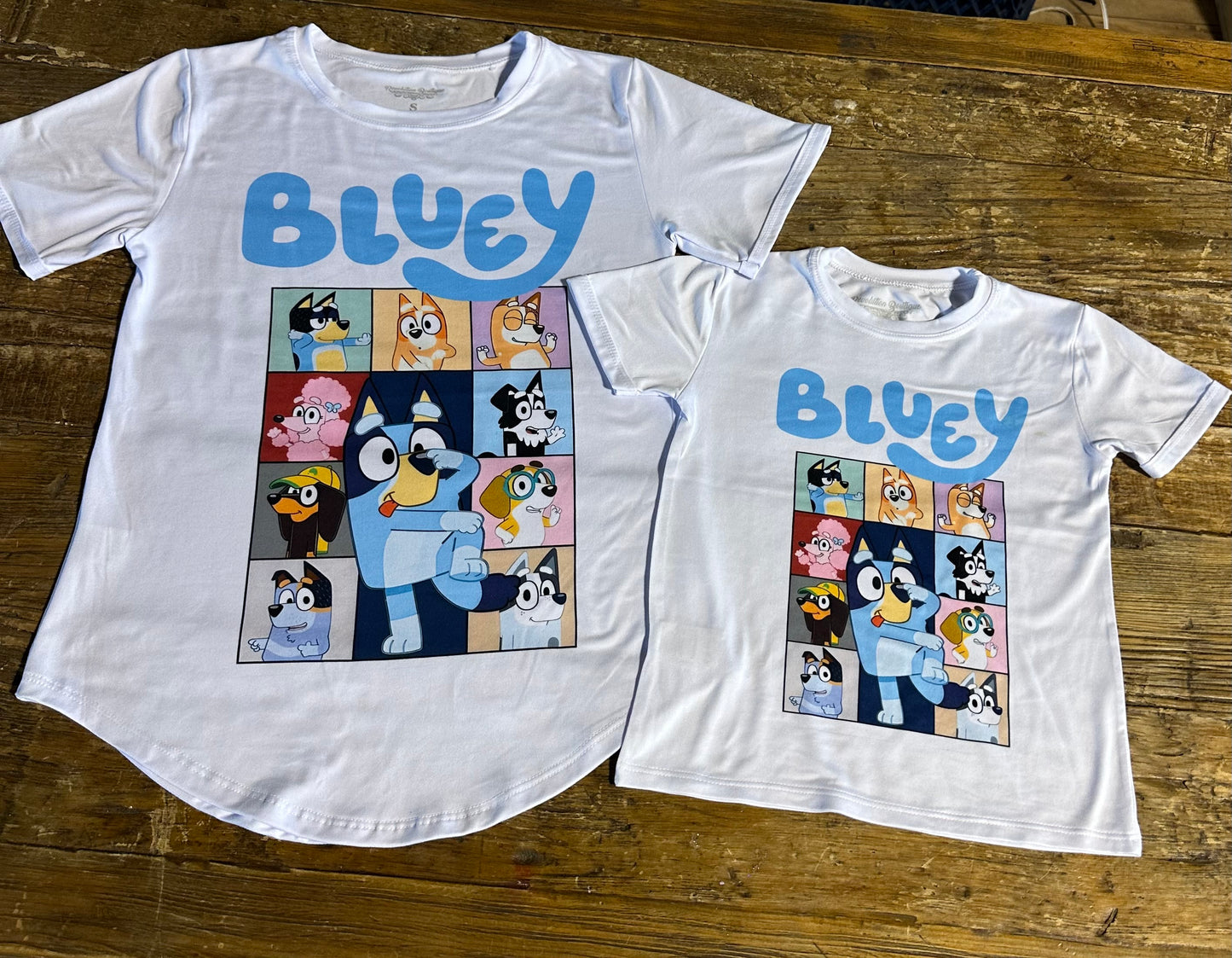Bluey dog cartoon character Fashion kids T-shirt - Revolucion Boutique and More