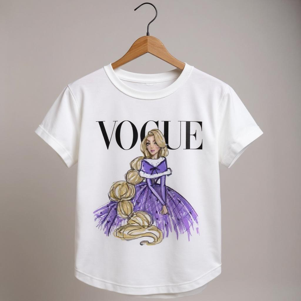 Vogue Princesa Rapunzel Disney Princess Woman T-shirt