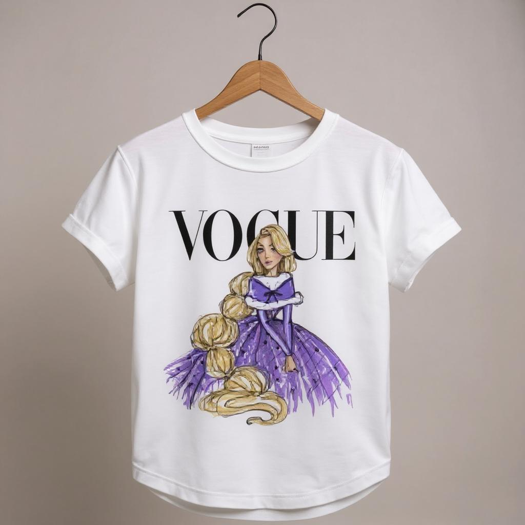 Vogue Princesa Rapunzel Disney Princess Woman T-shirt
