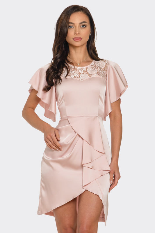 Lace Detailed Mini Dress - Revolucion Boutique and More