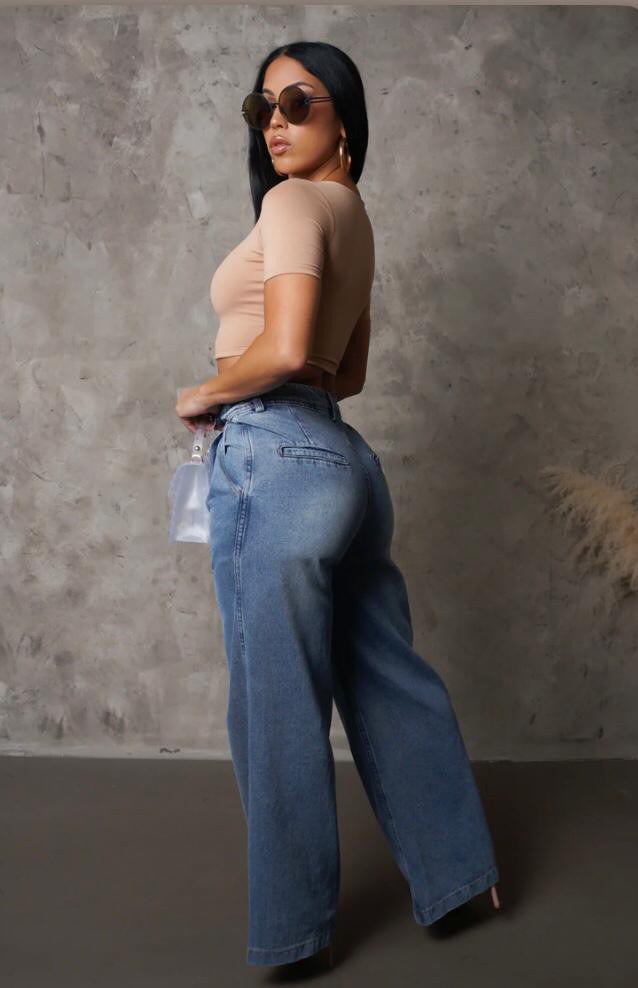 Mya's Wide Jean Pants - Revolucion Boutique and More