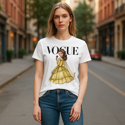 Vogue Princesa Belle Disney Princess Woman T-shirt