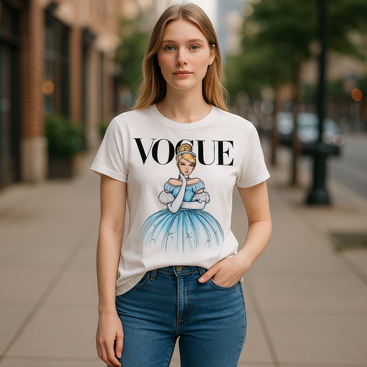 Vogue Princesa Cinderella Disney Princess Woman T-shirt