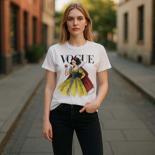 Vogue Princesa Snow White Disney Princess Woman T-shirt