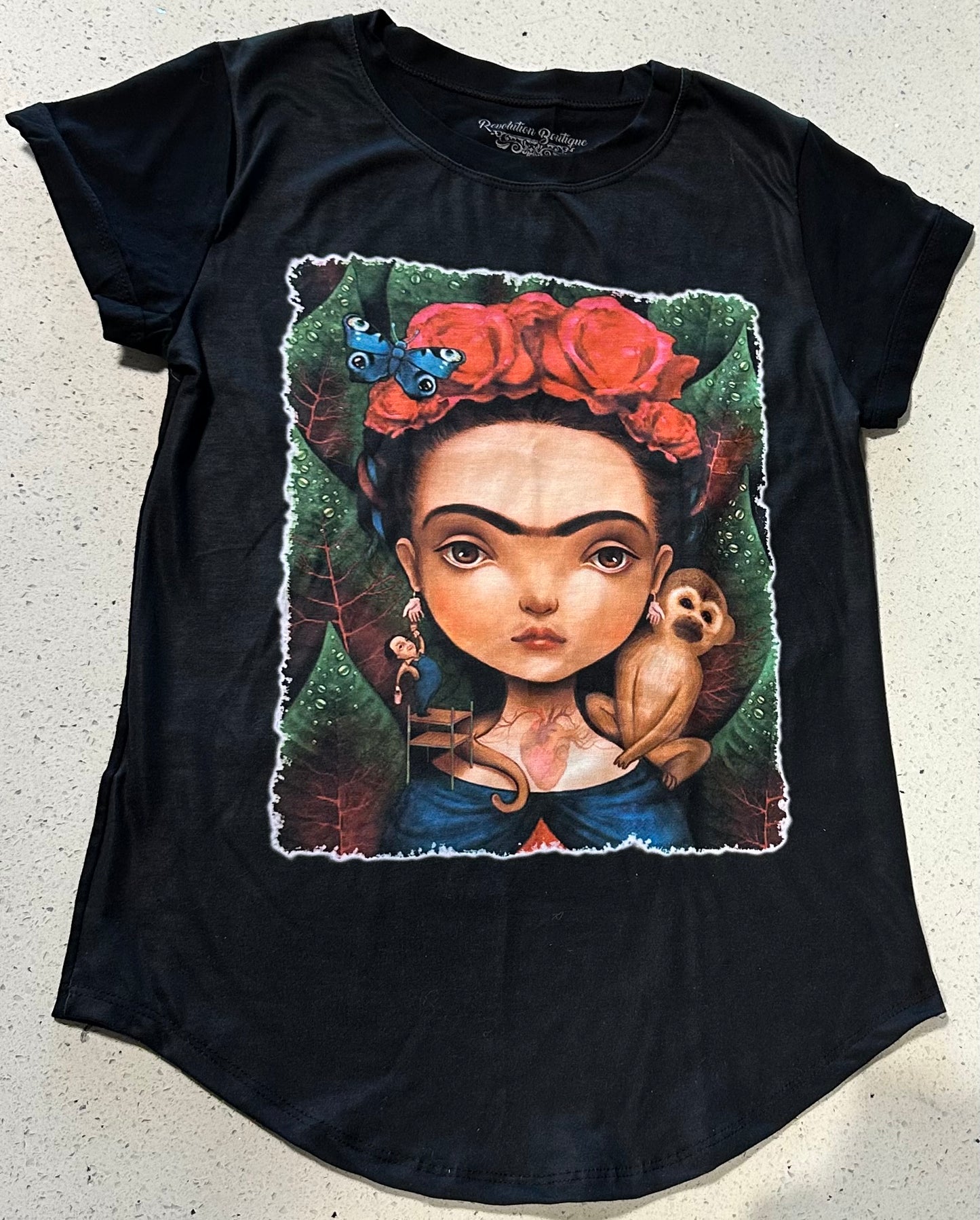 Frida Kahlo Fashion changuito Tee Woman black