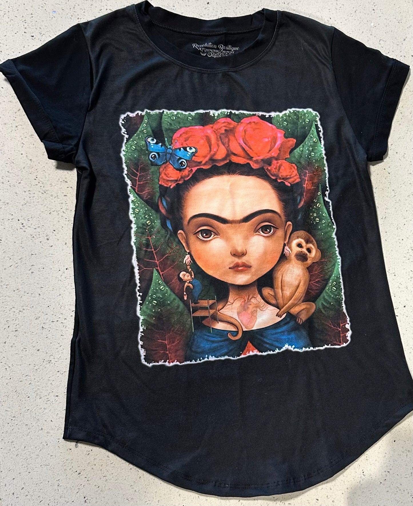 Frida Kahlo Fashion changuito Tee Woman black